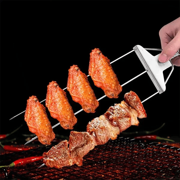 Skanto | Rustfritt Stål 3-Prong BBQ Grill Spyd
