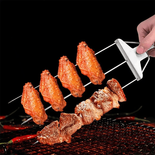 Skanto | Rustfritt Stål 3-Prong BBQ Grill Spyd