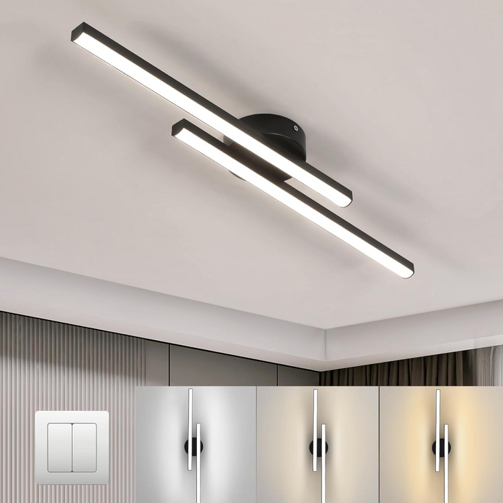 Skanto | Moderne Aluminium Semi Flush Mount LED Taklampe | Minimalistisk Design for Stue. Soverom & Gang