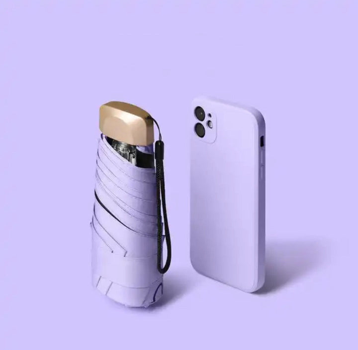 Mini Pocket Paraply UV Beskyttelse Kompakt | Skanto