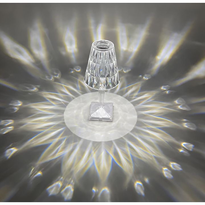 Diamond Glow – Trådløs USB-nattlampe med krystallglans