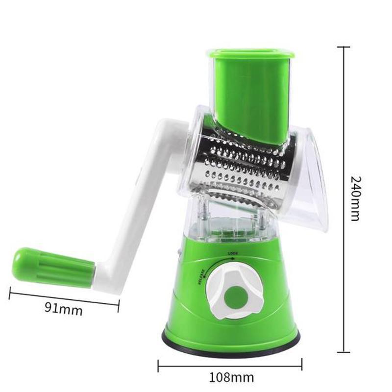 3 i 1 Roterende Oste-Rivett Grøntsak Slicer | Skanto