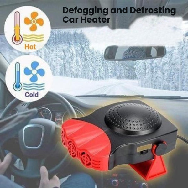 Skanto | Bærbar bilvarmer – 12V Plug-In avduking & avfrosting for rask vintervarme