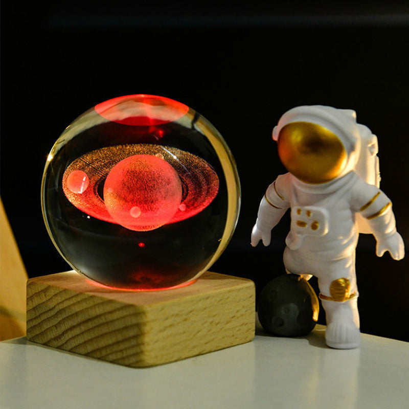 3D Galaxy Krystallkule Nattlys Dekorlampe | Skanto