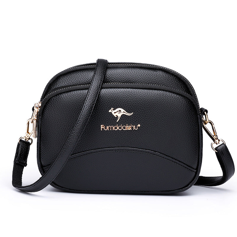Skanto | Myk Lær Multi-Lomme Skulder Crossbody Bag