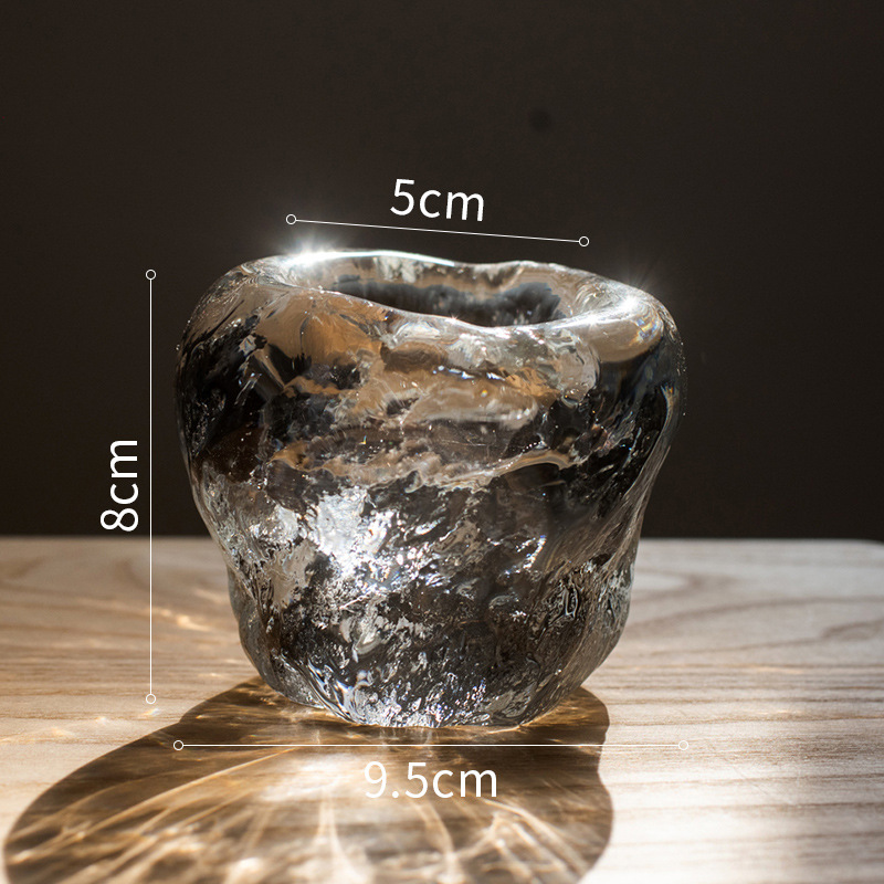 Skanto | Glass Tealight Holder – Dekorativt Lysestake laget av Klart Glass for Koselig Belysning