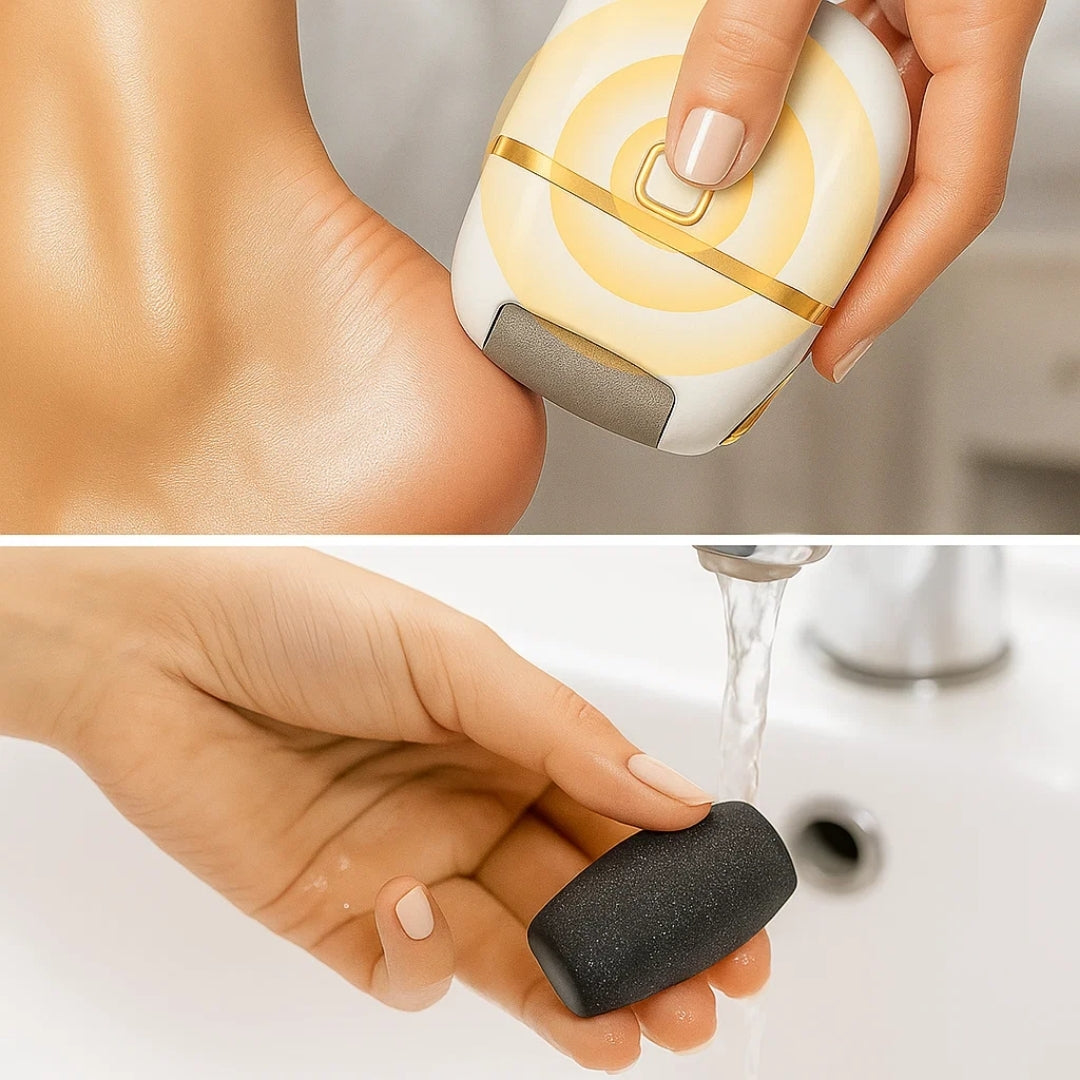 Callus Remover – Oppladbar trådløs – Leger sprukne hæler – Gjenoppretter myke, glatte føtter hjemme Skanto