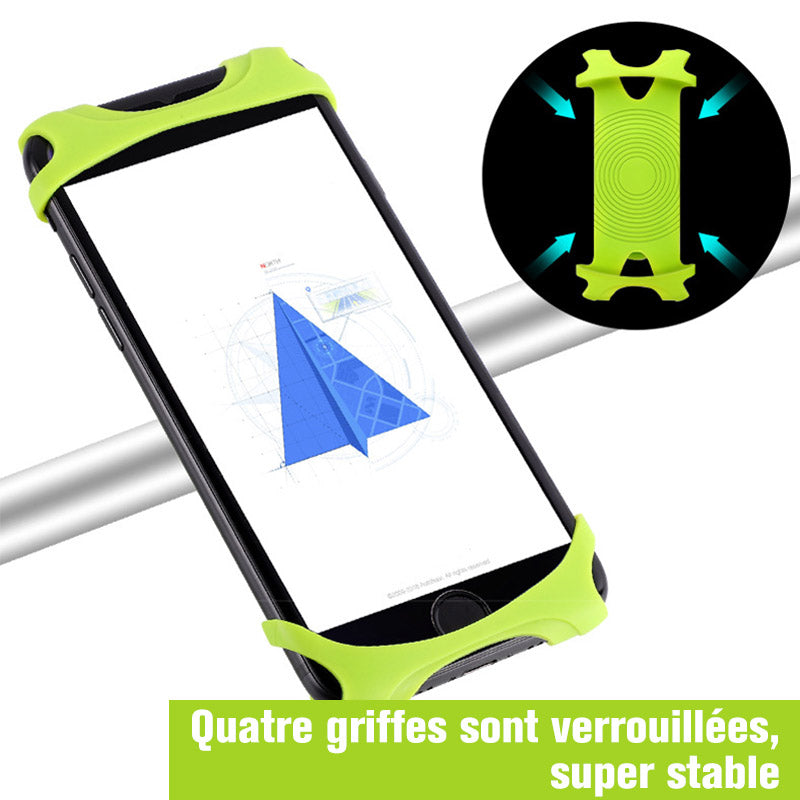 Universell silikone telefonholder for cyklen, skridsikker, justerbar | Skanto