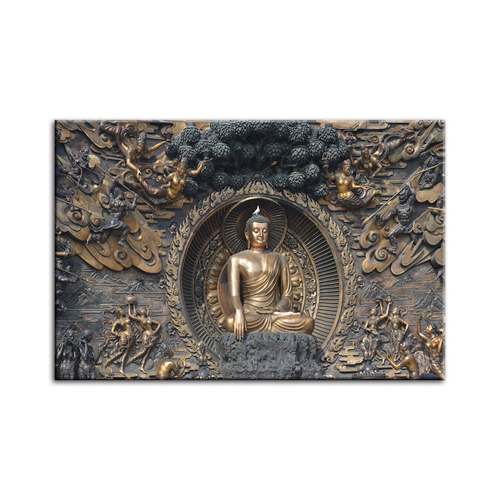 Mahavira Friedlich - Lerret Veggkunst Maleri