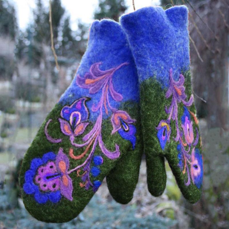 Håndvarmer med juleblomst broderi | Skanto