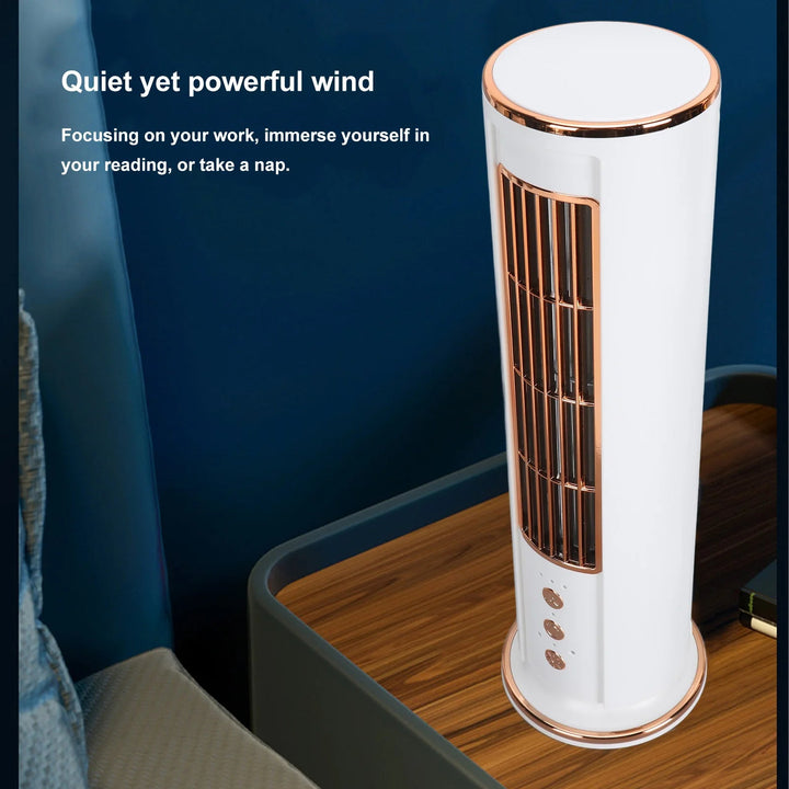 Bladeless Desktop Air Conditioner Fan with Remote Control | Skanto
