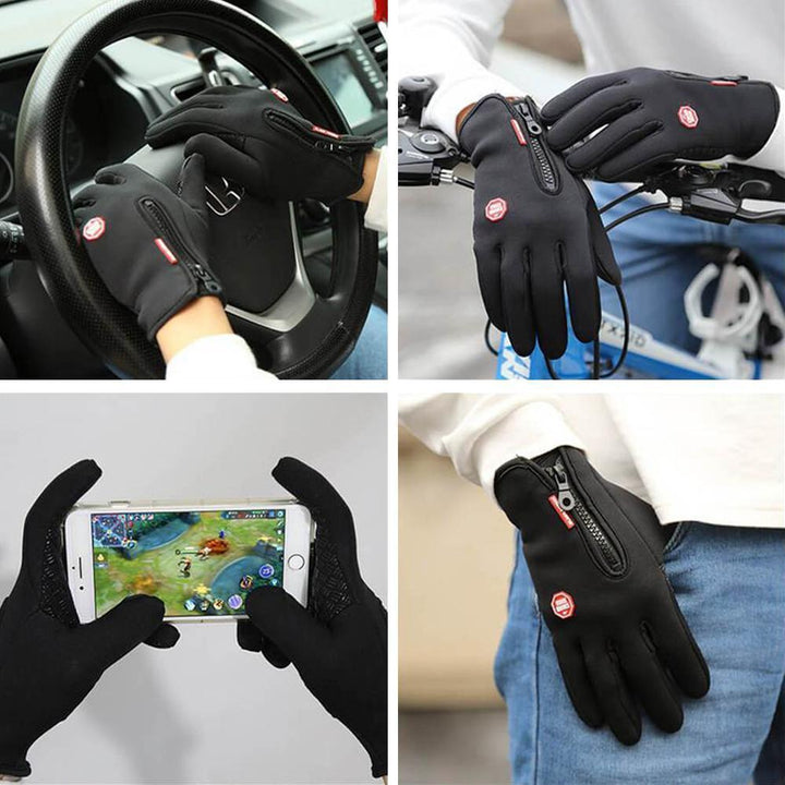 Høy kvalitet, varm, vind og vanntette touchscreen-hansker, unisex