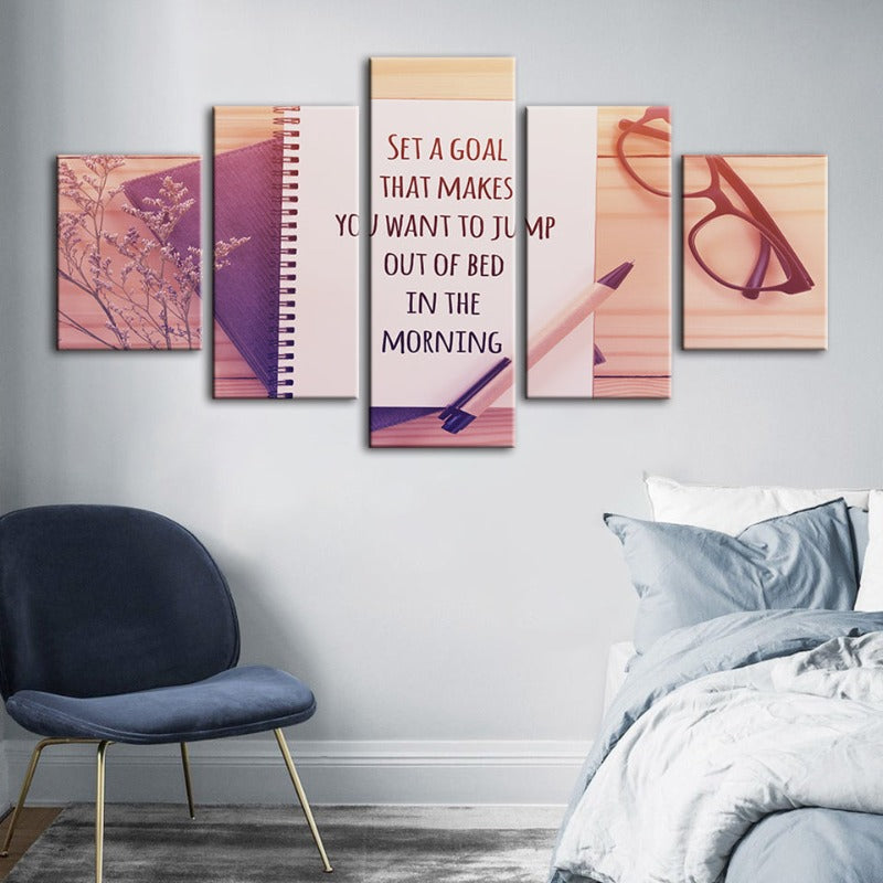5-delt inspirerende kunstverk - lerret veggkunst maleri | Skanto