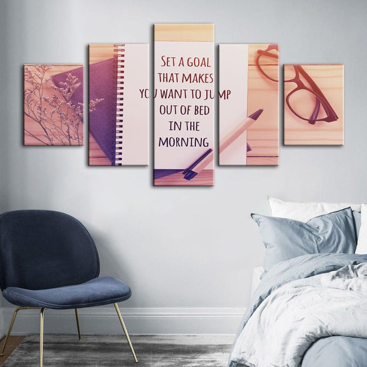 5-delt inspirerende kunstverk - lerret veggkunst maleri | Skanto