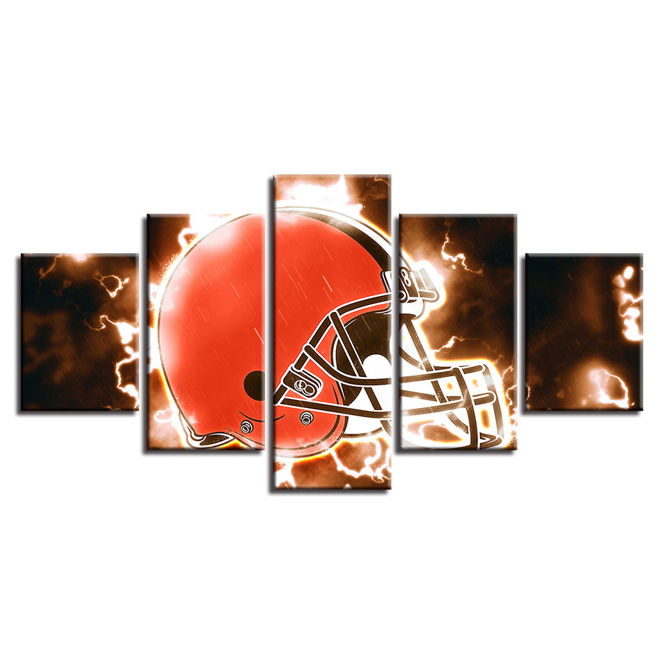 Cleveland Browns 5 stk - lerret veggkunst maleri | Skanto