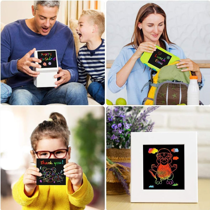 Skanto | 【100 ark/1 sett】DIY Regnbue Magi Krat papir Kunstsett