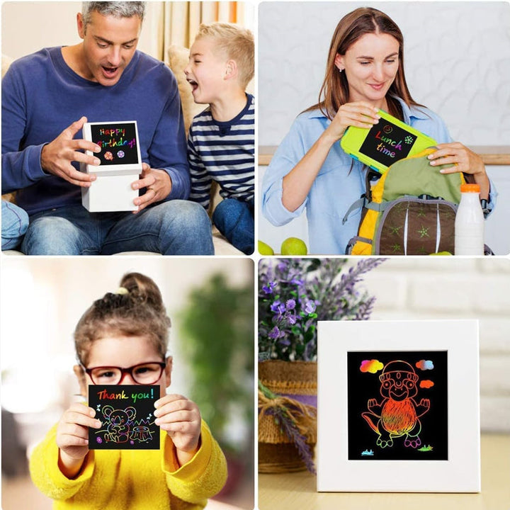 Skanto | 【100 ark/1 sett】DIY Regnbue Magi Krat papir Kunstsett