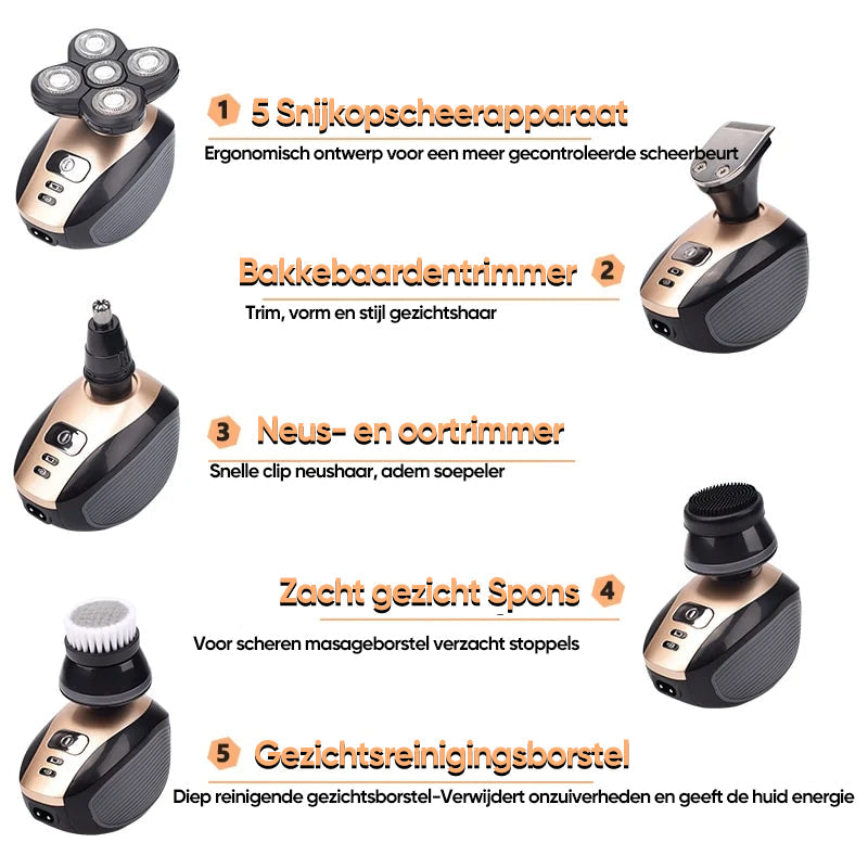 Skanto | Multifunksjonell 4D Elektrisk Barbermaskin
