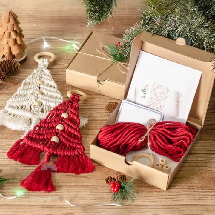 Skanto | Juletræ DIY Kit – Lag Din Egen Håndlaget Juletrepynt i Bomullssnor