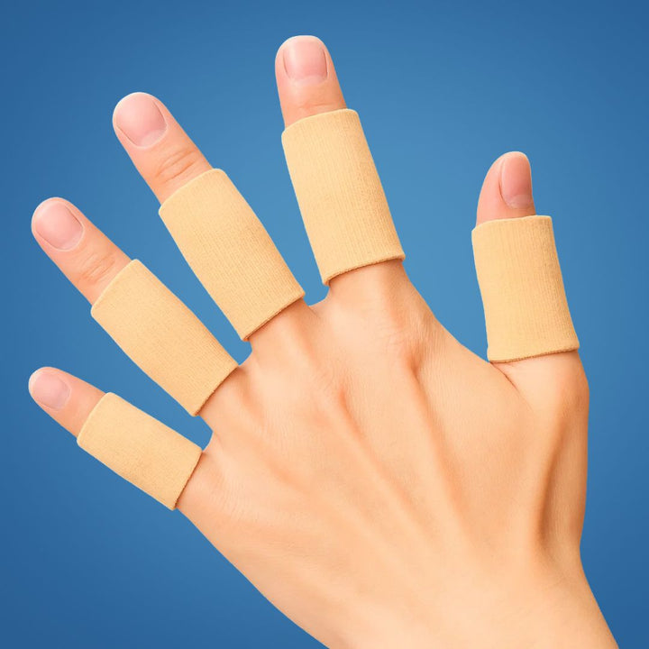 FlexiGuard | Fingerbeskyttelsessleeves – Skadeforebygging – Pustende, tettsittende passform – Holder sår og bandasjer på plass – Sport- og hverdagskomfort Skanto