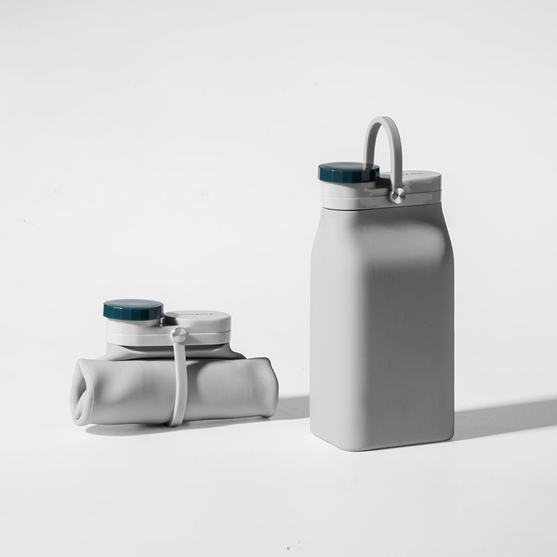 Skanto | Bærbar Silikon Vannflaske, med Høytemperatur Resistens Design, Enkel å Rengjøre, Sammenleggbar, Stor Kapasitet og Matkvalitet Silikon, for Reise, Sport, Camping og Mer