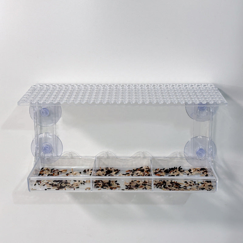 Skanto | Utendørs Clear-Window-Suction-Cup-Fuglekasse