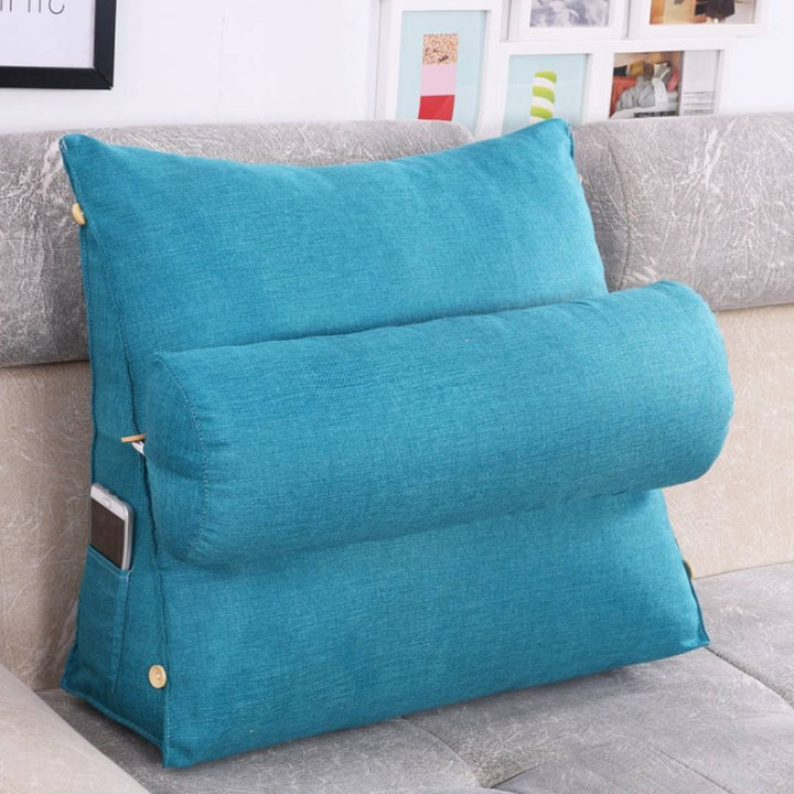 LoungeEase | Ryggpute for lesing og TV - Lumbalstøtte justerbar sengpute - Komfortholdning - Allsidig bruk pute Skanto