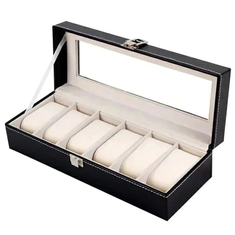 6 og 12 Slot Lær Klokke Organizer Skanto