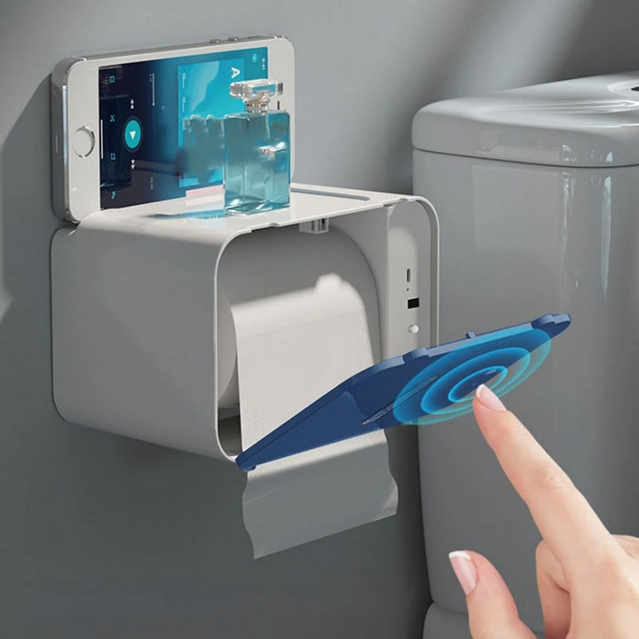 CleanGuard | Berøringsfri Toalettpapirdispenser – Sensorsensitiv – Auto-Fold Snitt – For Travle Toaletter Skanto