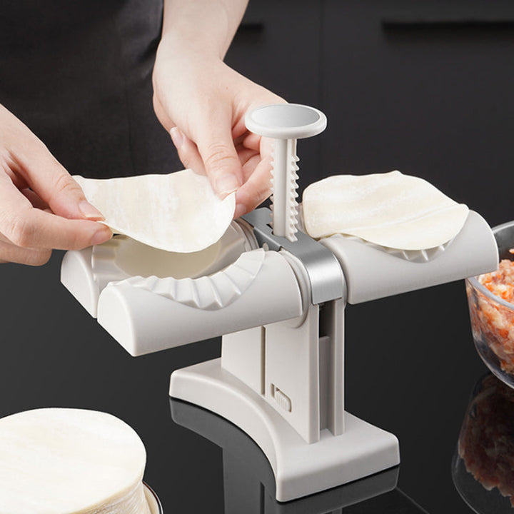 🥟Hushold Dobbel Hode Automatisk Dumpling Maker Form🧑‍🍳God hjelp i kjøkkenet | Skanto