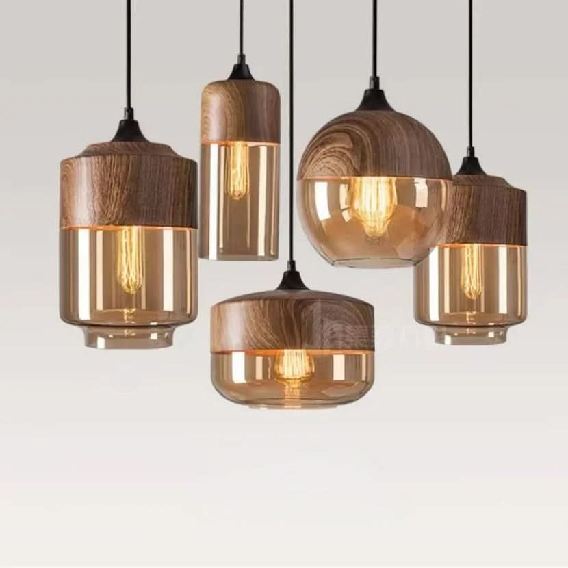 Skanto | Munnblåst Glass & Tre Pendellampe Justerbar