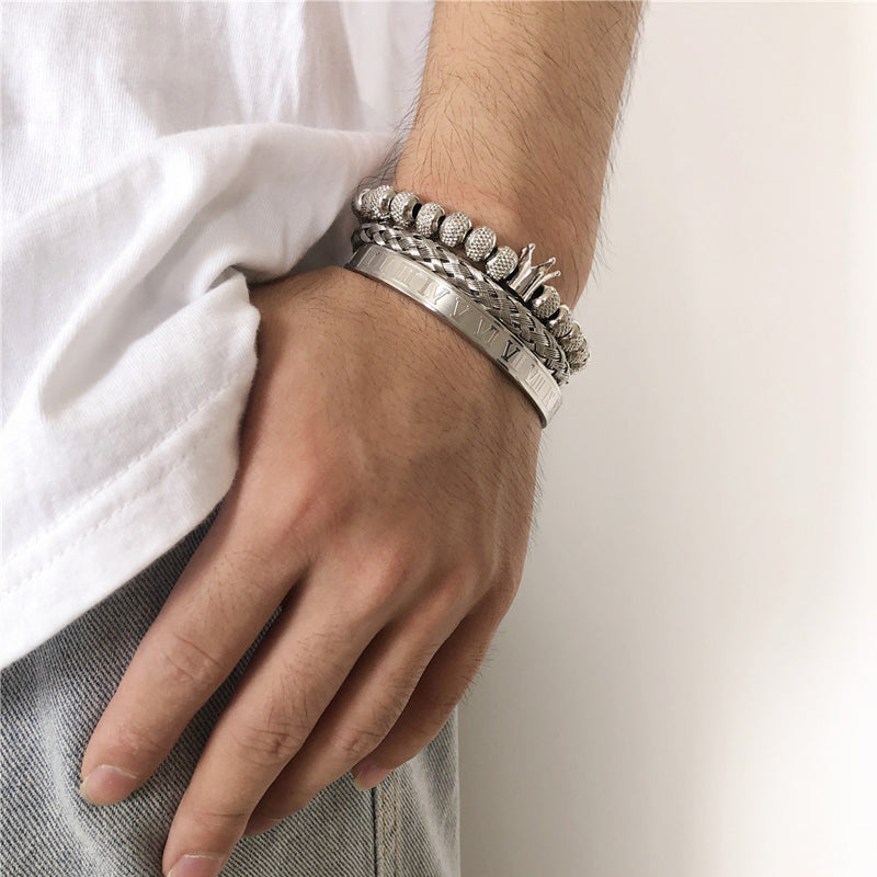 Skanto | Krone Flettet Bokstav Armbånd