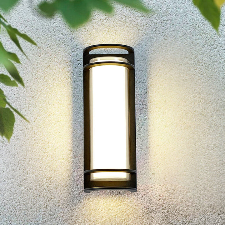 Moderne, vanntett LED-hagevegglampe for montering på mast