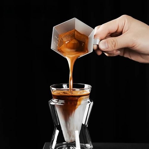 Prism Espresso Målebeger Aluminium Dosering Beholder med Treskaft | Skanto