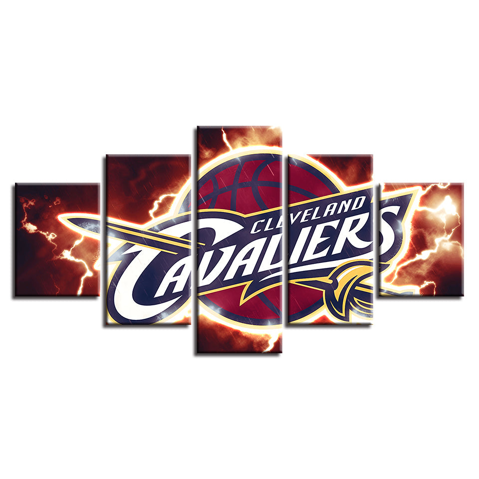 Cleveland Cavaliers 5 deler - lerret veggkunst maleri | Skanto