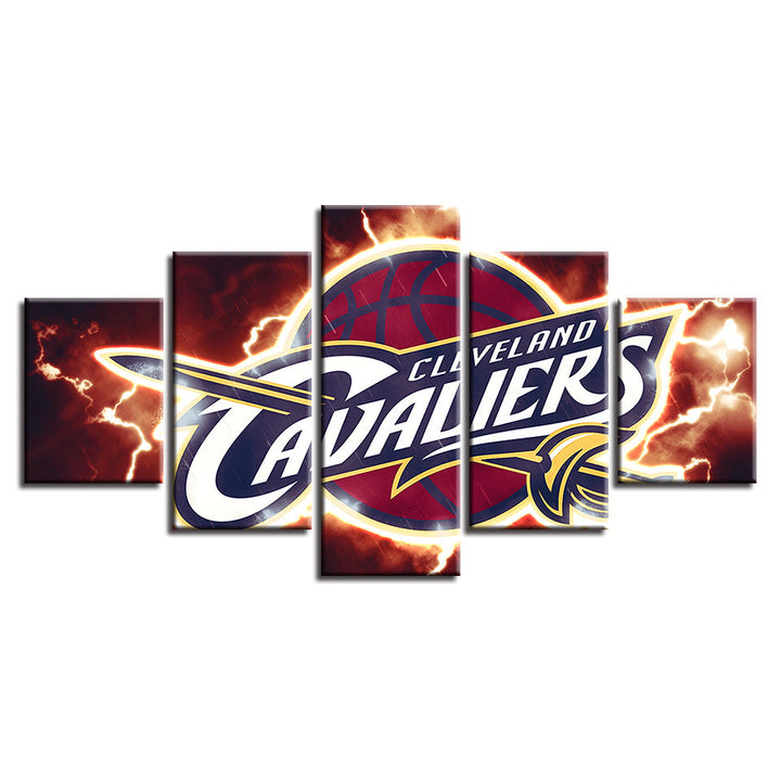 Cleveland Cavaliers 5 deler - lerret veggkunst maleri | Skanto