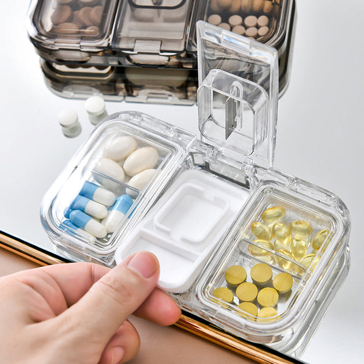 Rektangulær Pill Case Organizer Beholder | Skanto