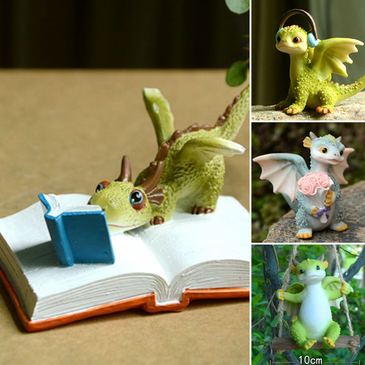 Skanto | Mini søt drage statue dekorasjon