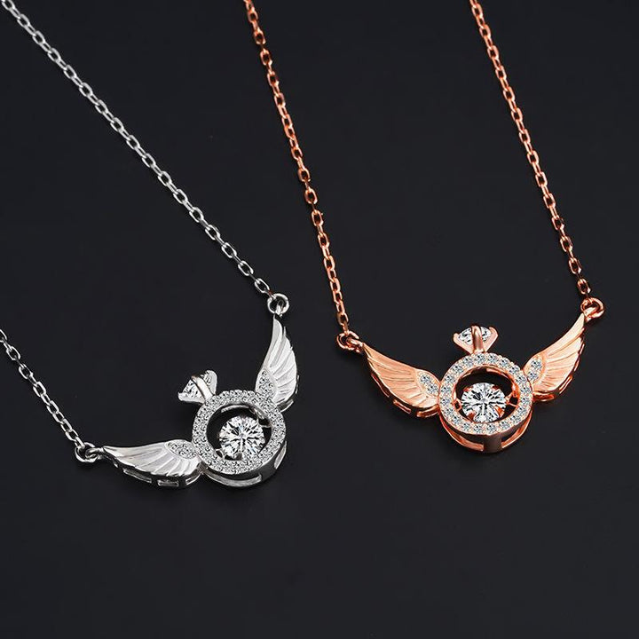 Skanto | Engelving Rhinestone Halskjede