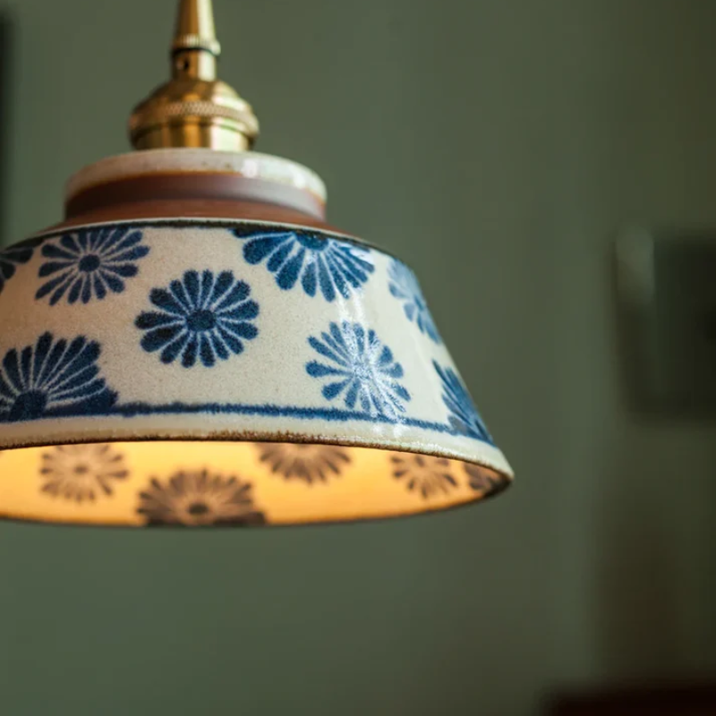 Skanto | Retro japansk pendellampe laget av keramikk