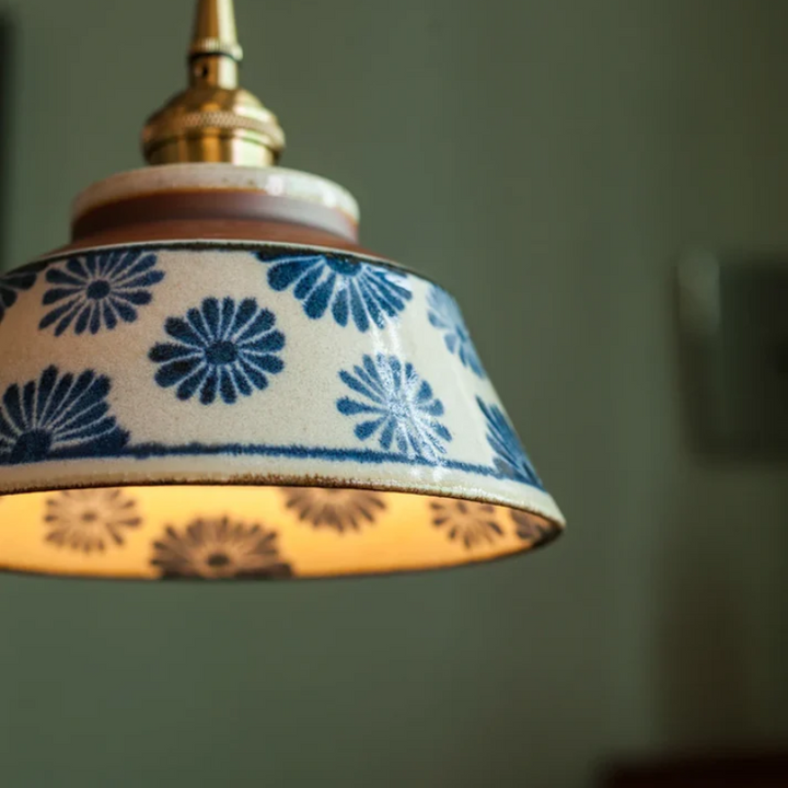 Skanto | Retro japansk pendellampe laget av keramikk