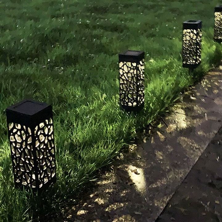 Kreativ Hullete Square Column LED Utendørs Gress Innsett Landskapslys | Skanto