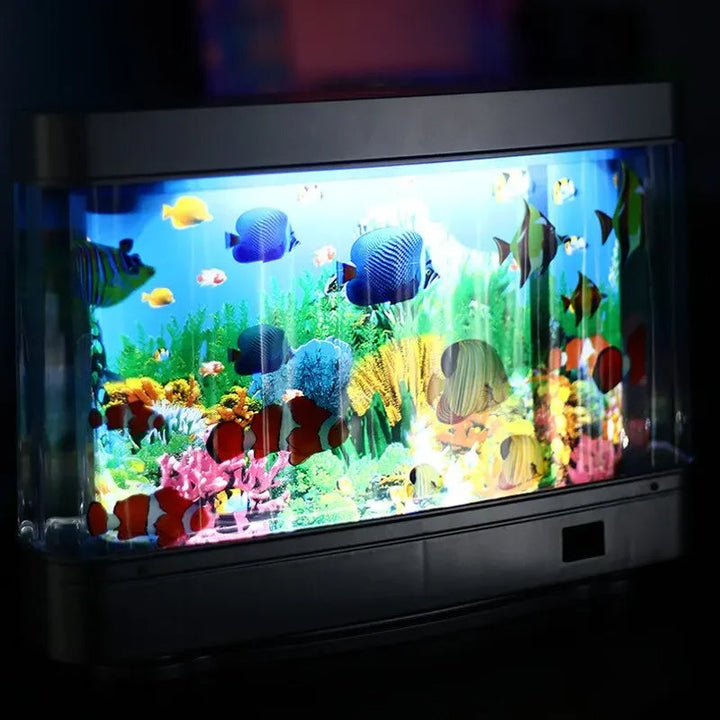 Virtuelles Ozean-Schreibtisch-Aquarium med LED-Nachtlicht
