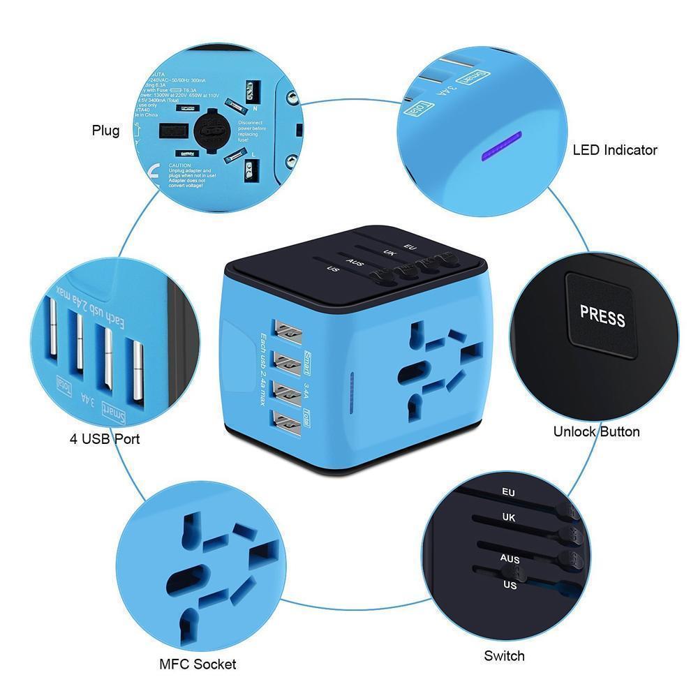 Skanto | Alt-i-ett Universal Reiseadapter