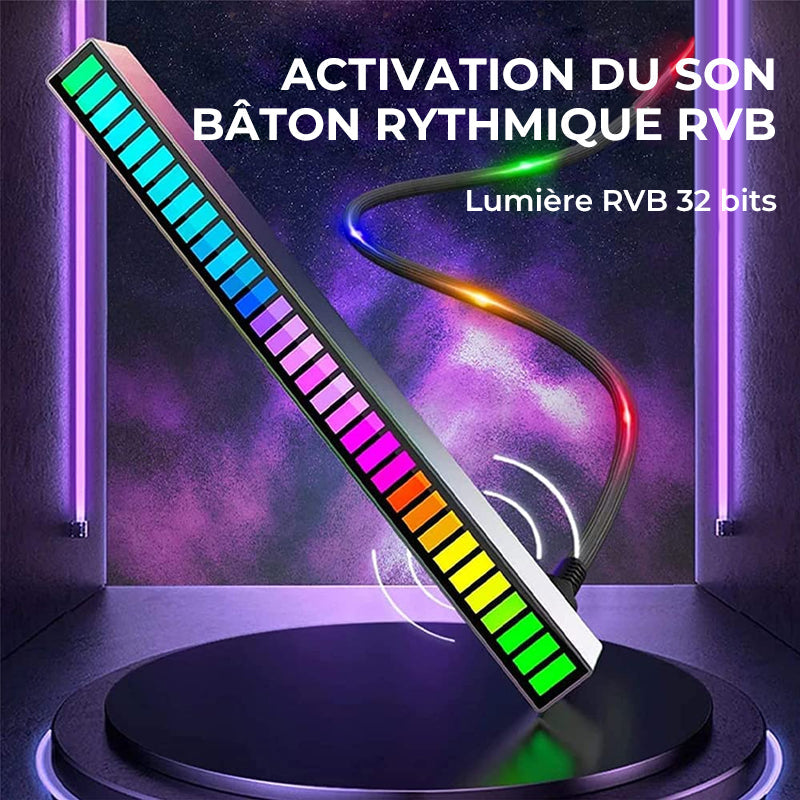 Lydaktivert RGB lyslist trådløs | Skanto