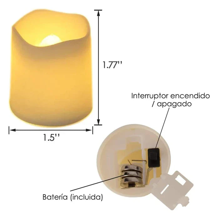 Skanto | Sett med 24 LED flameless lys - GlowFlicker