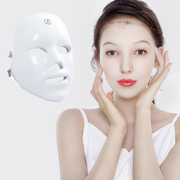GlowSkin Pro LED Lysbehandling Maske | Stimulerer Kollagen - Reduserer Rynker - Forbedrer Hudtexture - Beroliger Rødhet Skanto