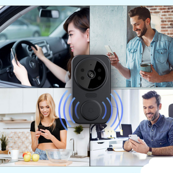 Noctiq Smart Wi-Fi Videodørklokke - HD Kamera, Nattmodus, Bevegelsessensor | Skanto