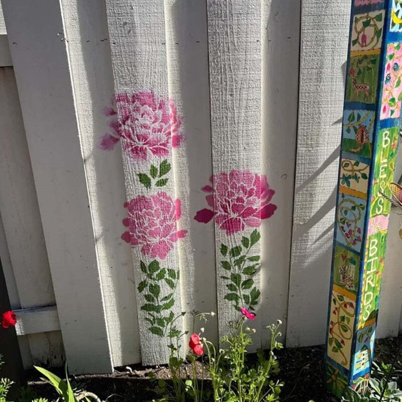 Skanto | DIY Dekorasjon - Hagegjerde Store Blomster Tegningsmaler