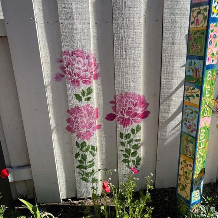 Skanto | DIY Dekorasjon - Hagegjerde Store Blomster Tegningsmaler